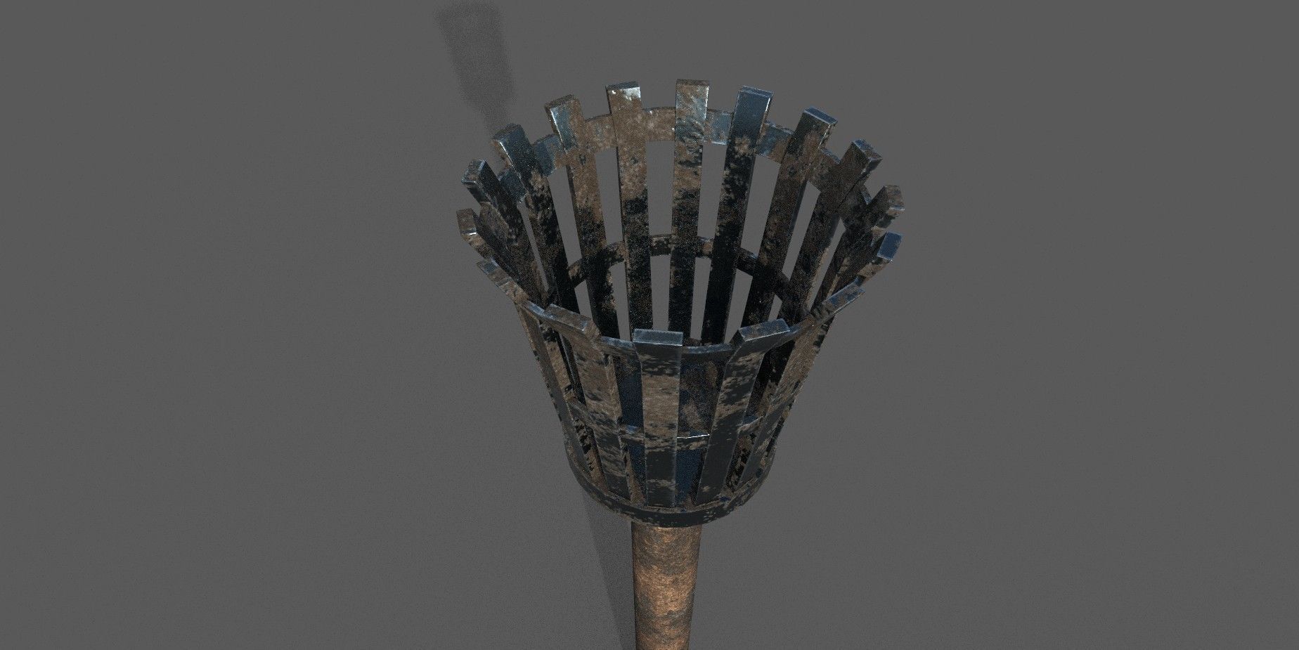 Medieval Standing Torch Low-poly 3D model Low-poly 3D model_4