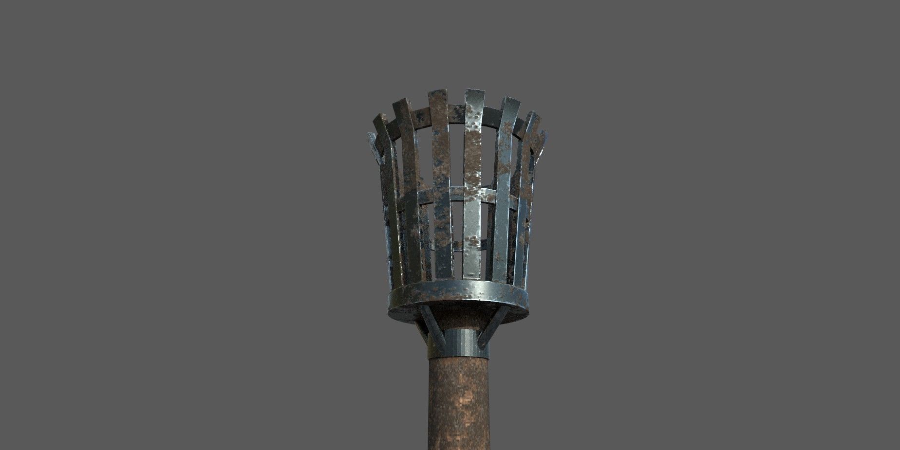 Medieval Standing Torch Low-poly 3D model Low-poly 3D model_3