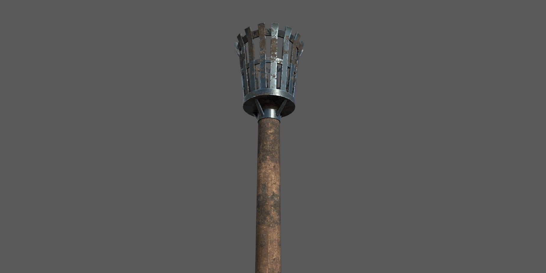 Medieval Standing Torch Low-poly 3D model Low-poly 3D model_2