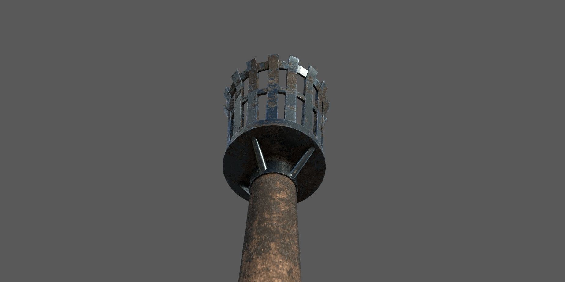 Medieval Standing Torch Low-poly 3D model Low-poly 3D model_7