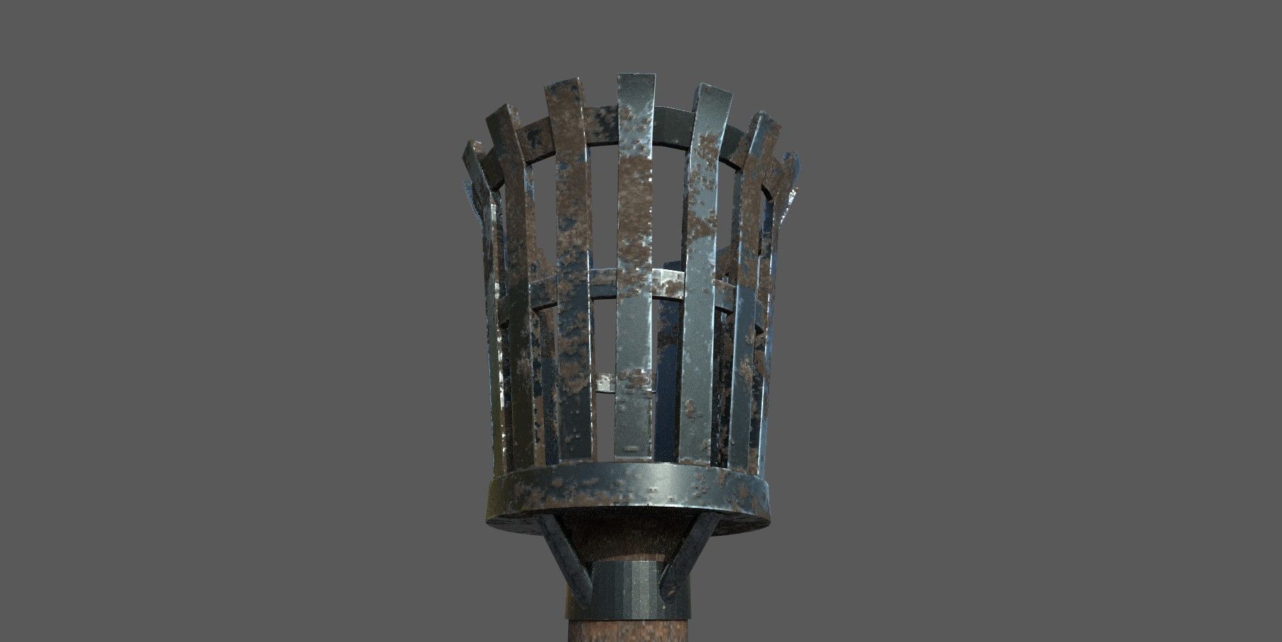 Medieval Standing Torch Low-poly 3D model Low-poly 3D model_5