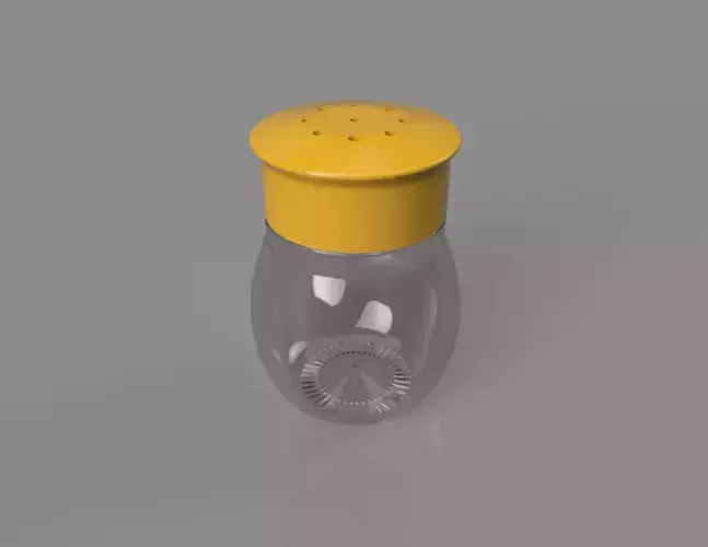 Shaker Realistic glass bottle