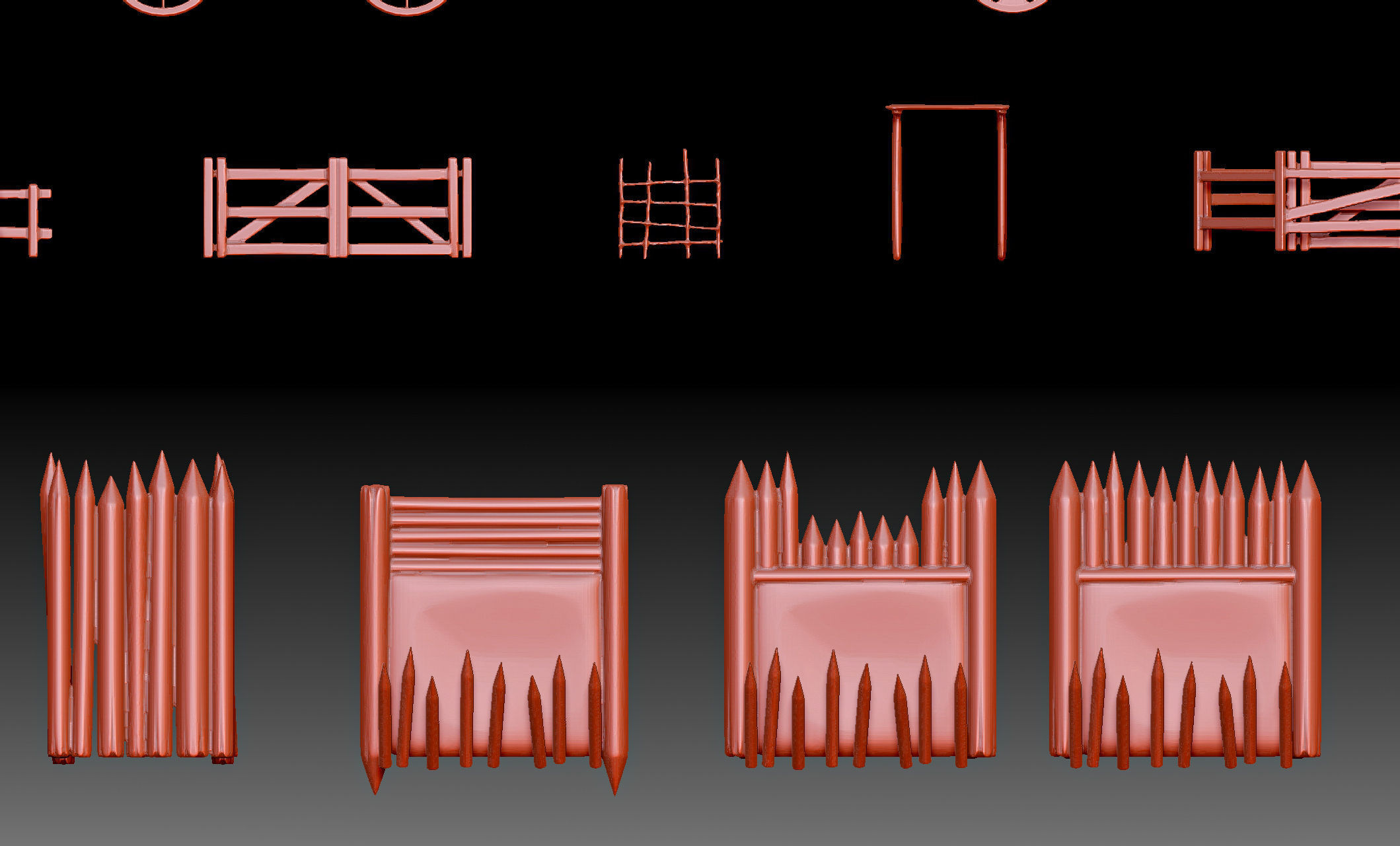 79 Medieval Roman village Buildings parts and objects collection 3D print model_20