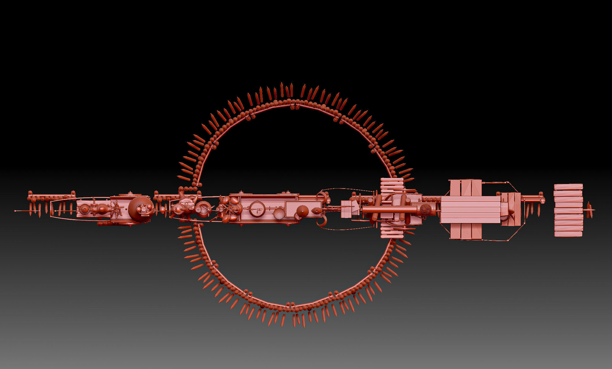 79 Medieval Roman village Buildings parts and objects collection 3D print model_9