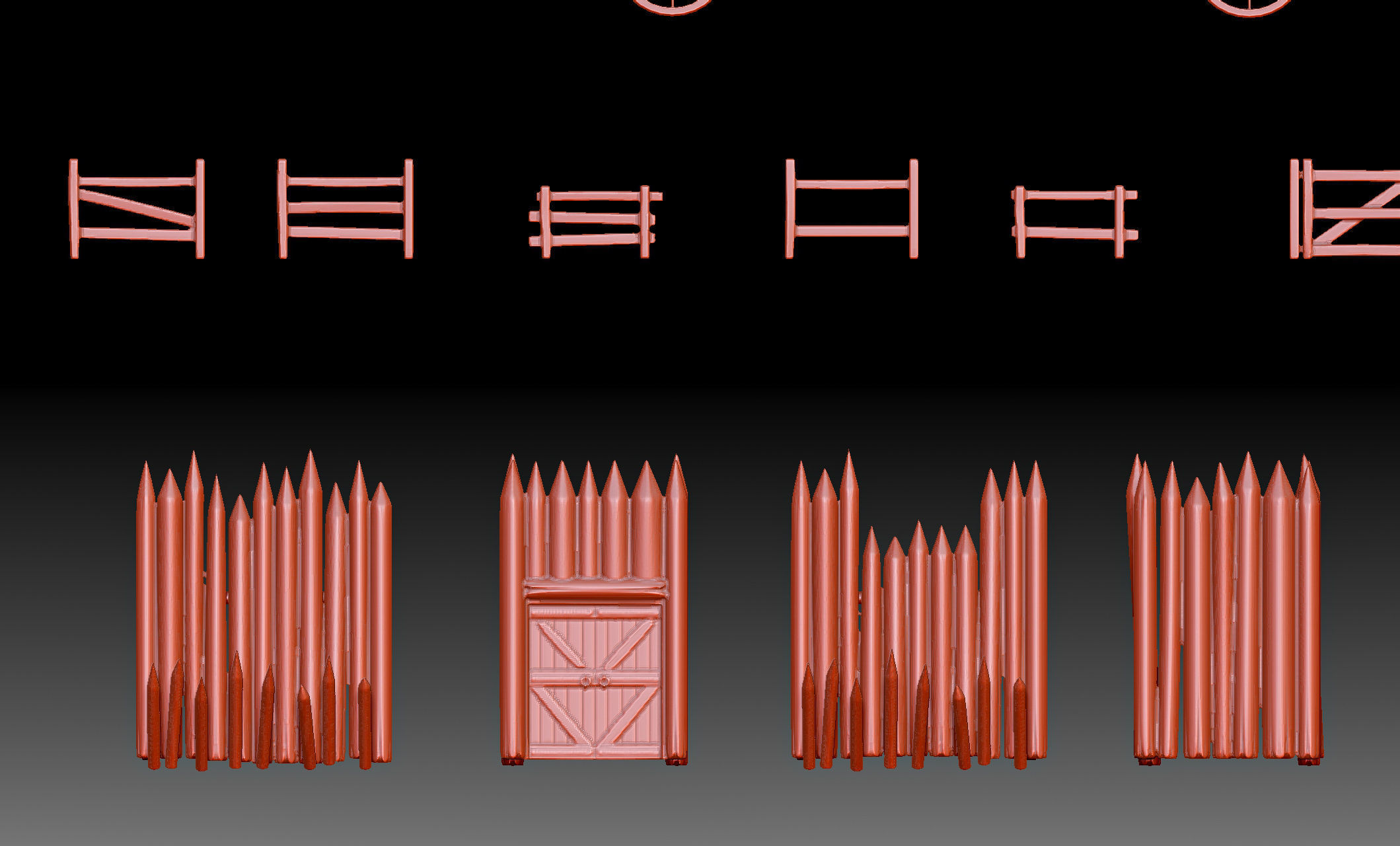 79 Medieval Roman village Buildings parts and objects collection 3D print model_19