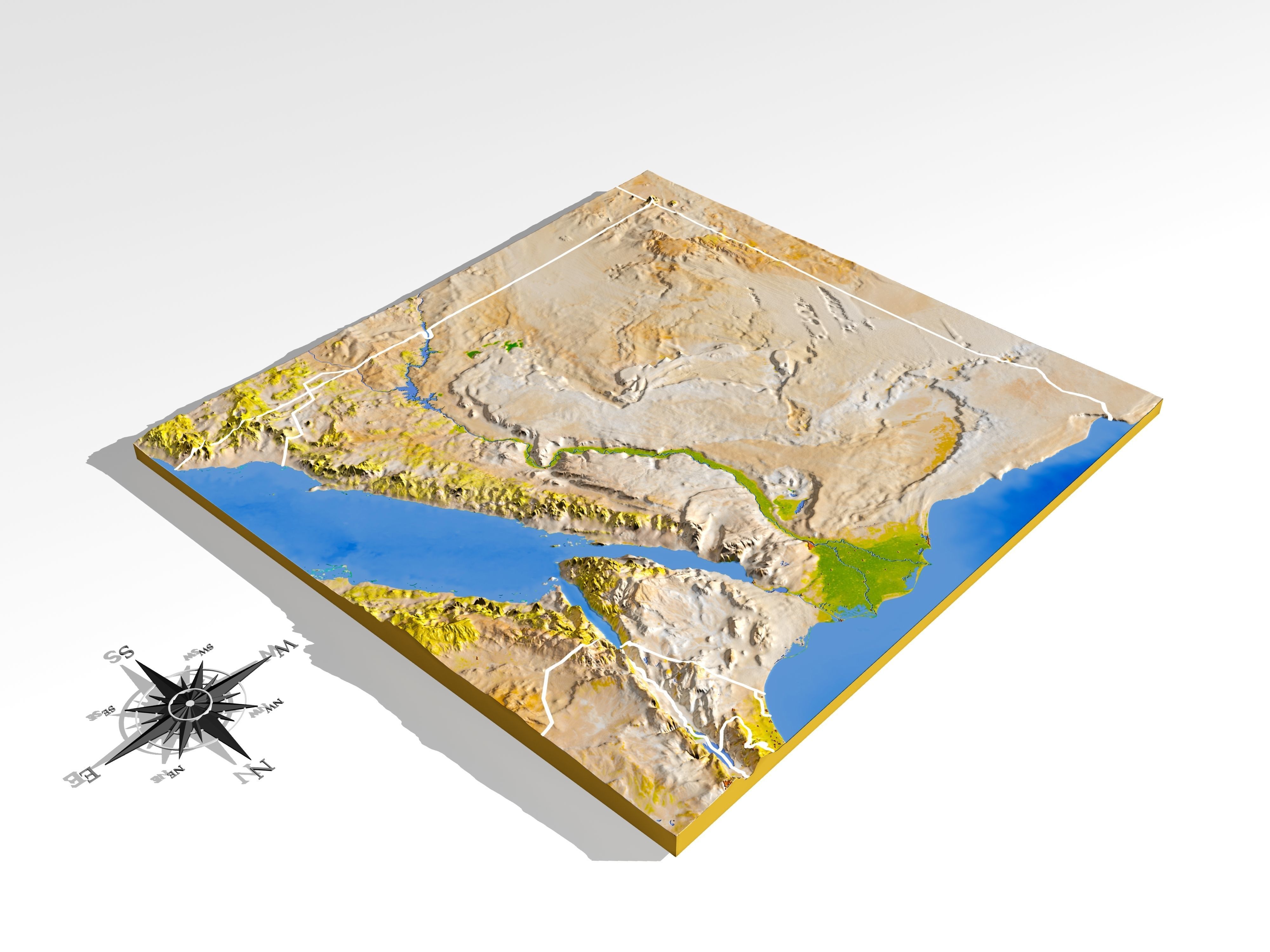 Egypt High resolution 3D relief maps 3D model_1