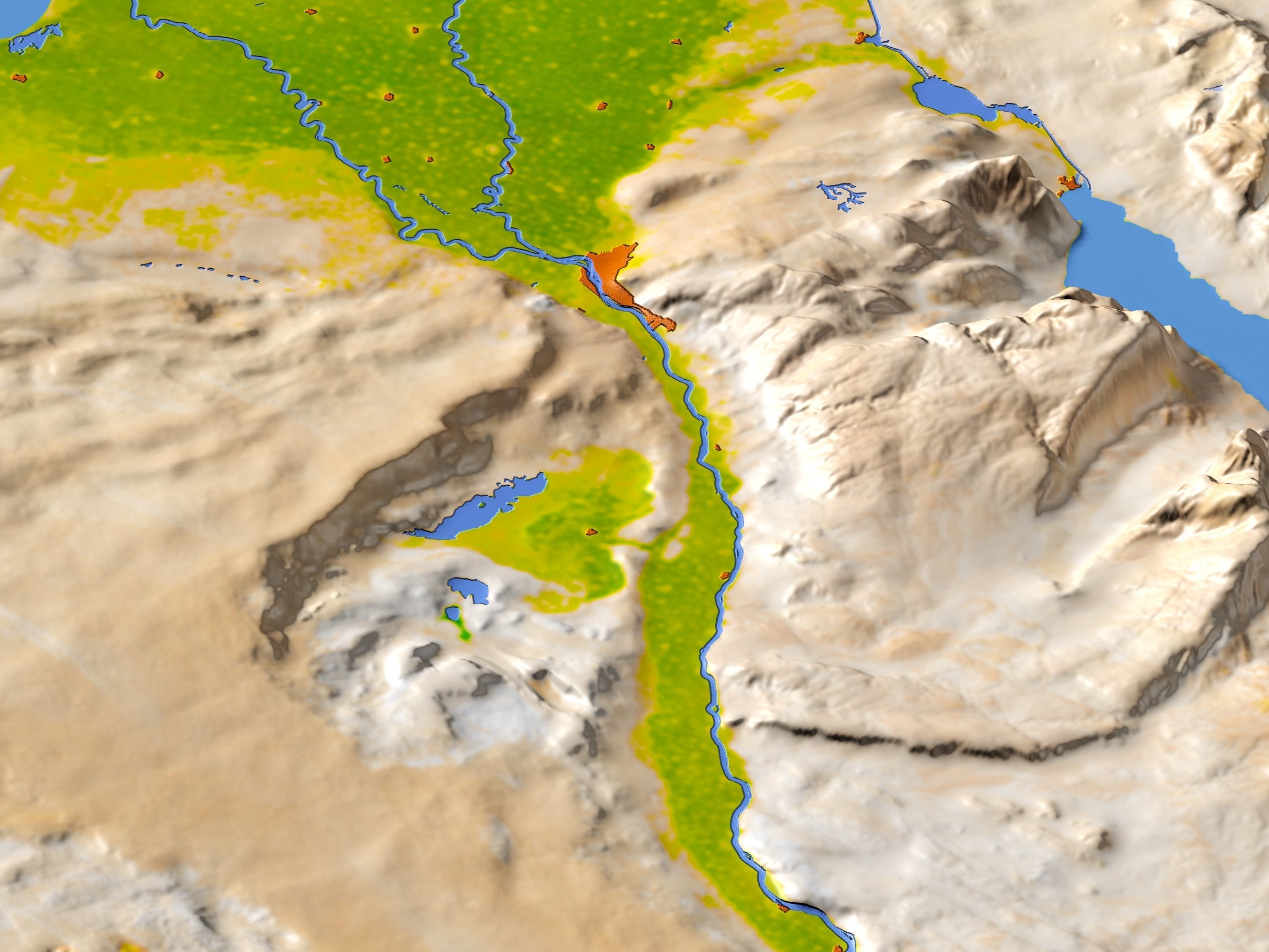 Egypt High resolution 3D relief maps 3D model_2