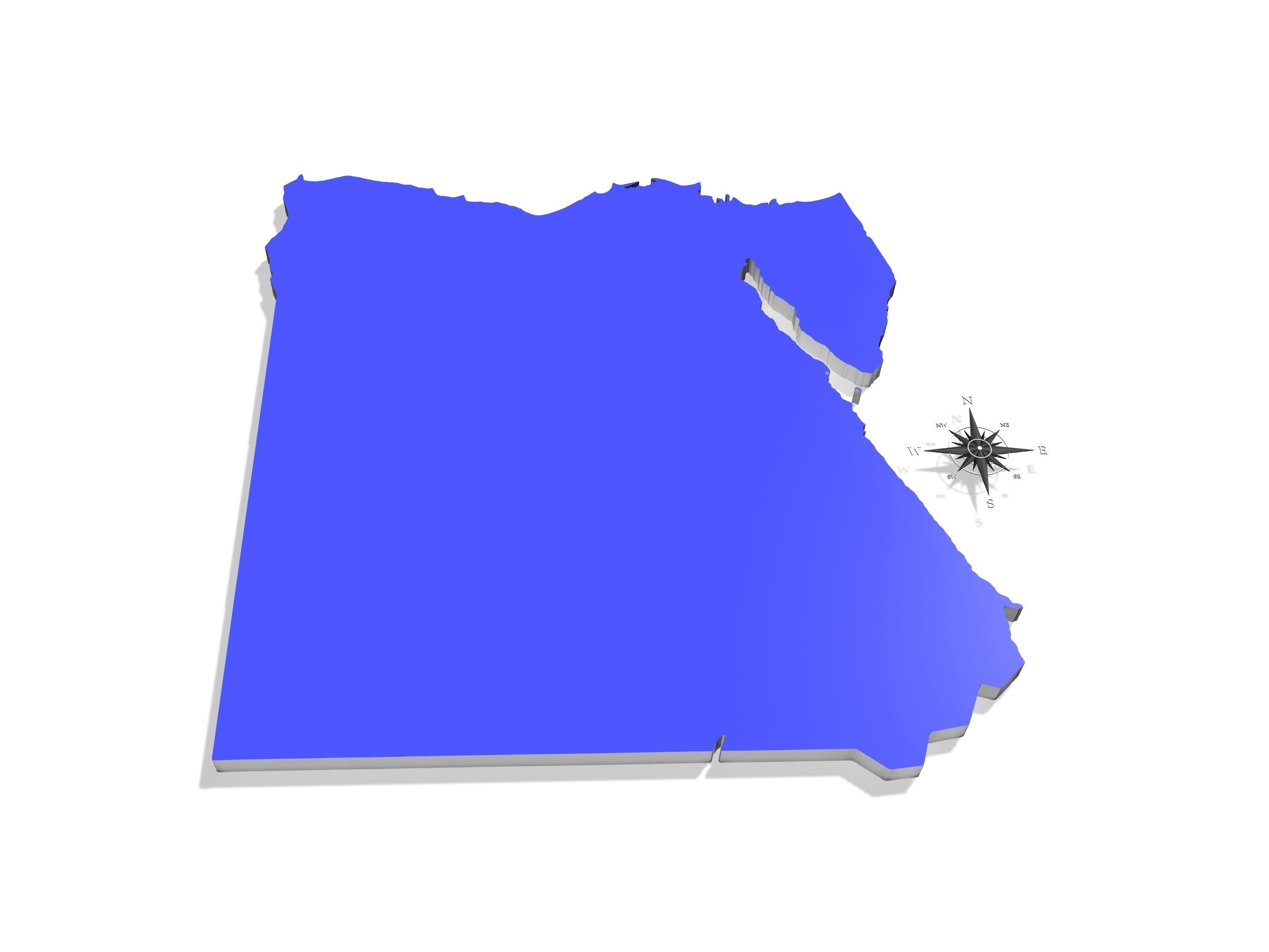 Egypt High resolution 3D relief maps 3D model_8