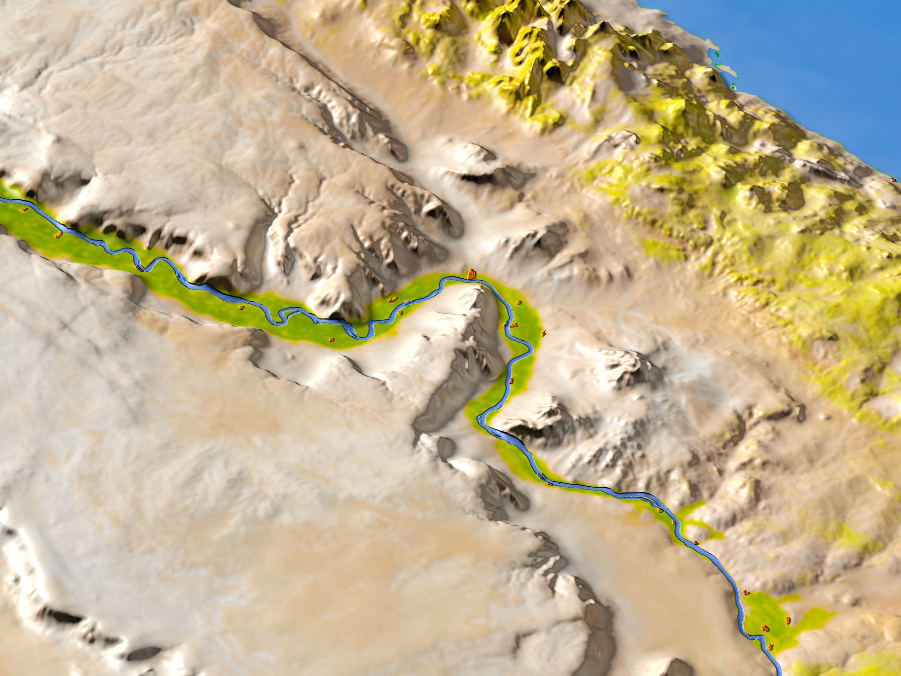 Egypt High resolution 3D relief maps 3D model_3