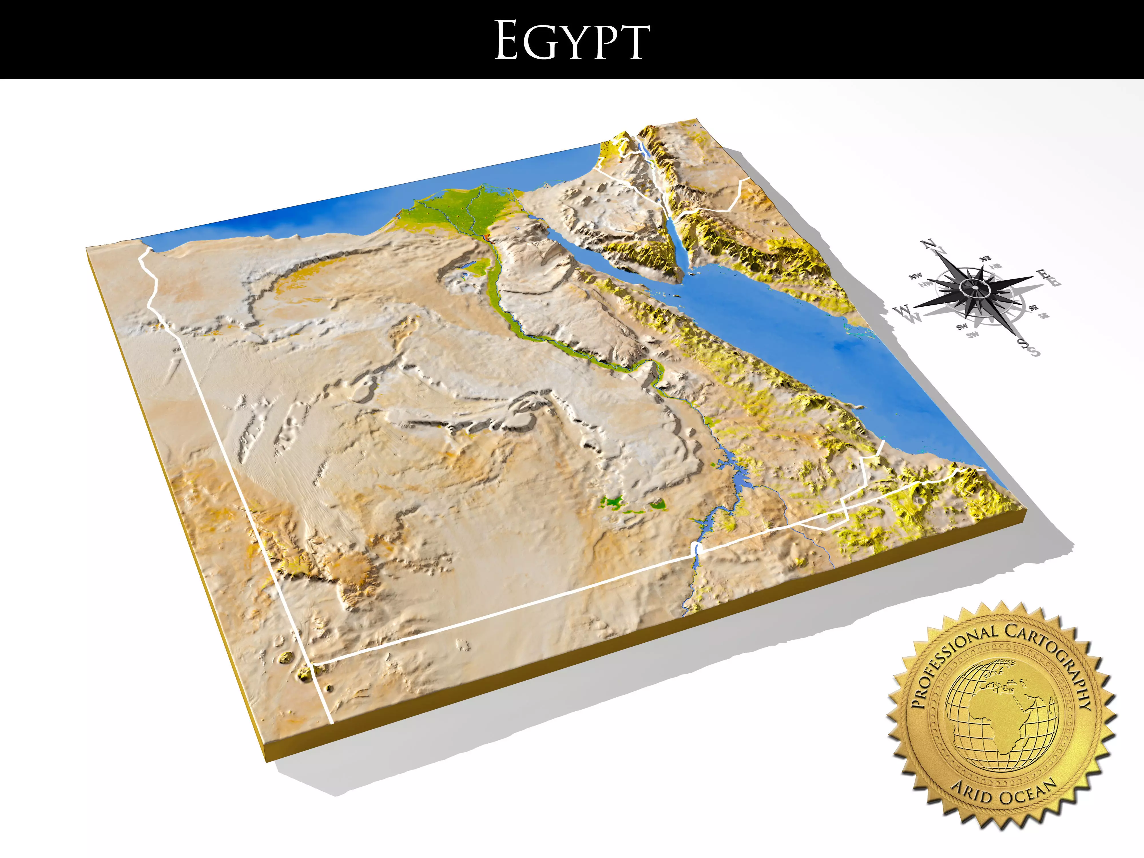 Egypt High resolution 3D relief maps 3D model_0