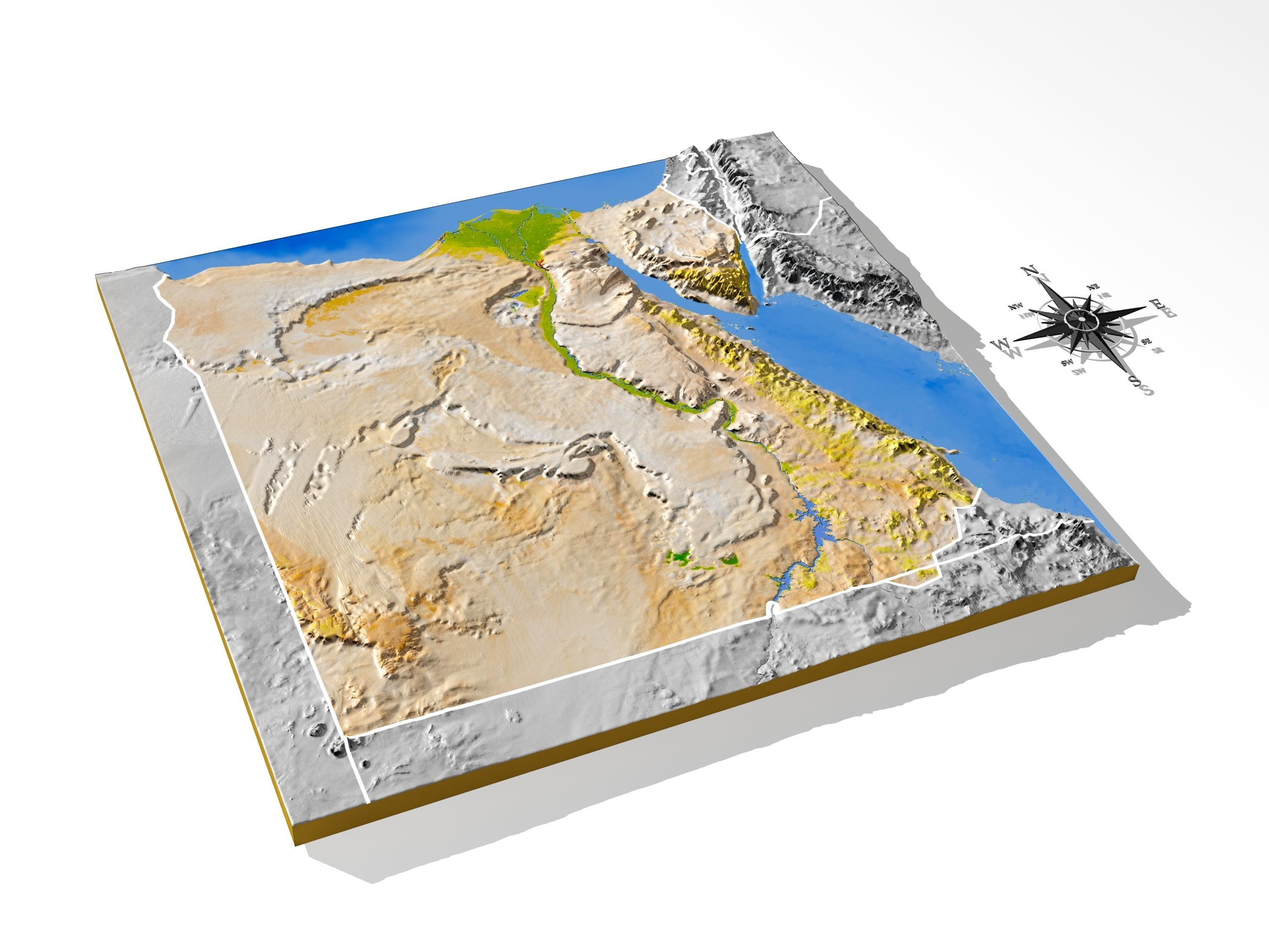 Egypt High resolution 3D relief maps 3D model_5