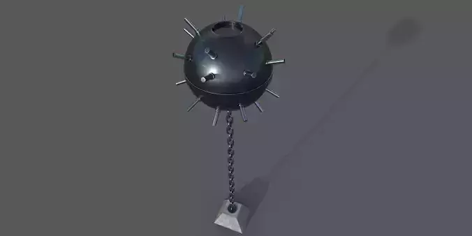 Naval Mine Low-poly 3D model