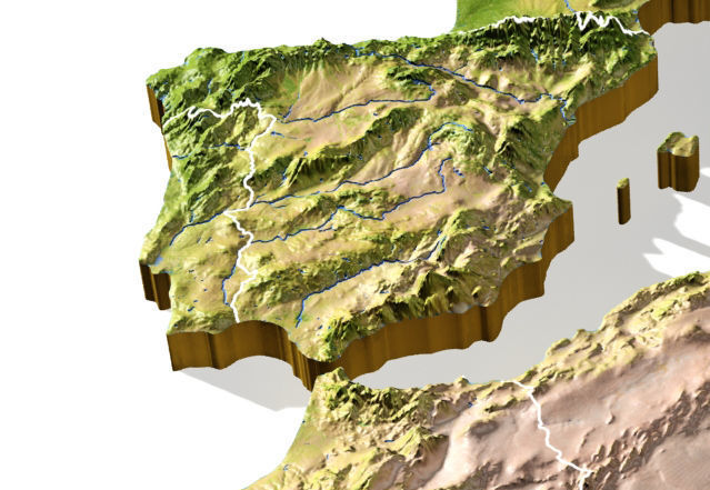 Europe High resolution 3D relief maps 3D model_6