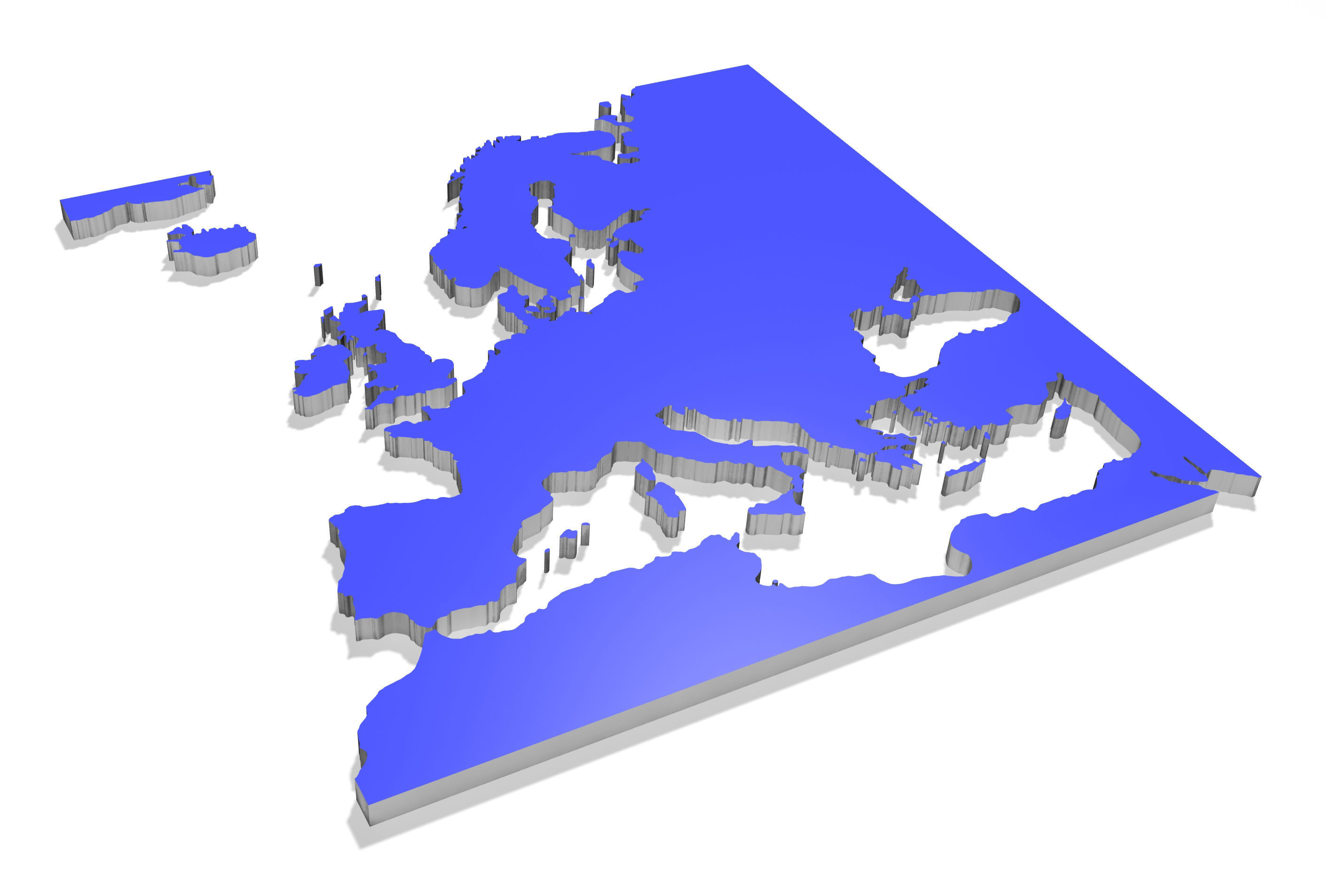 Europe High resolution 3D relief maps 3D model_8