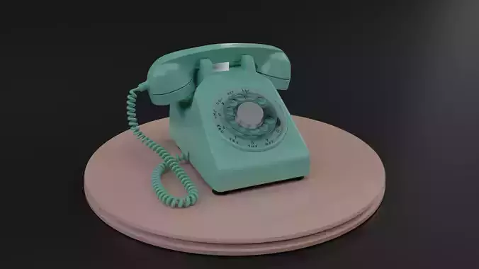 Rotary Desk Phone  3D model