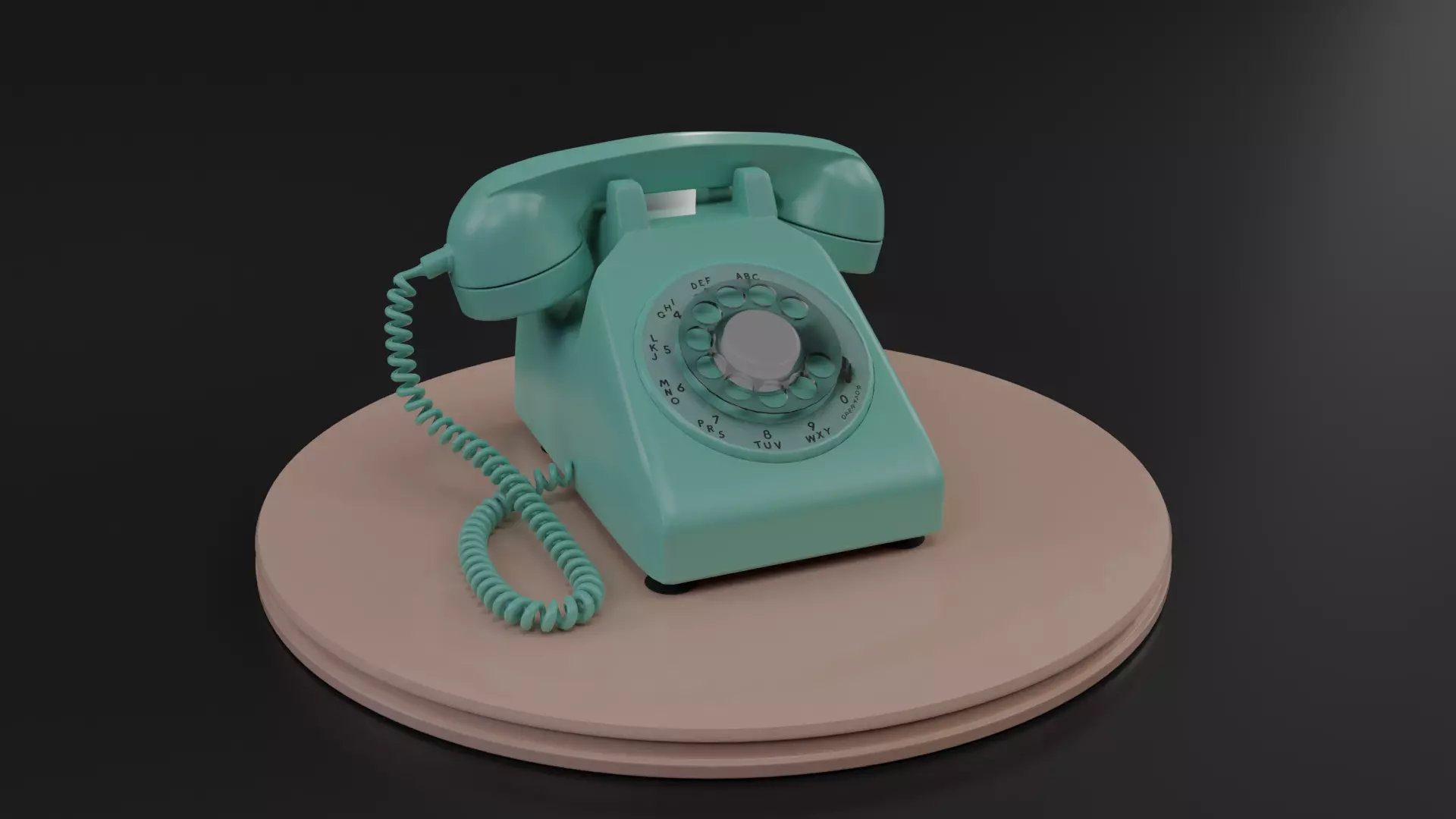 Rotary Desk Phone 3D model