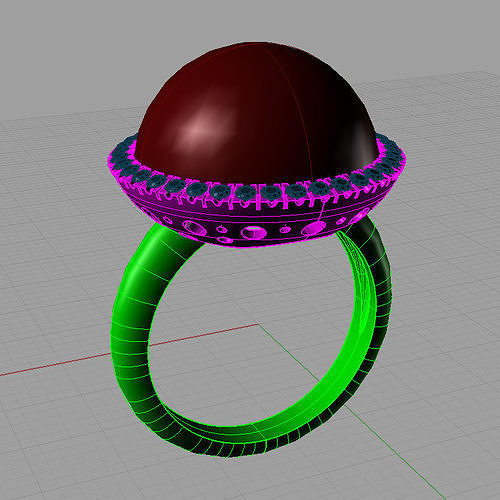 Ring perl anello perla thaiti 3D print model AP05 3D print model