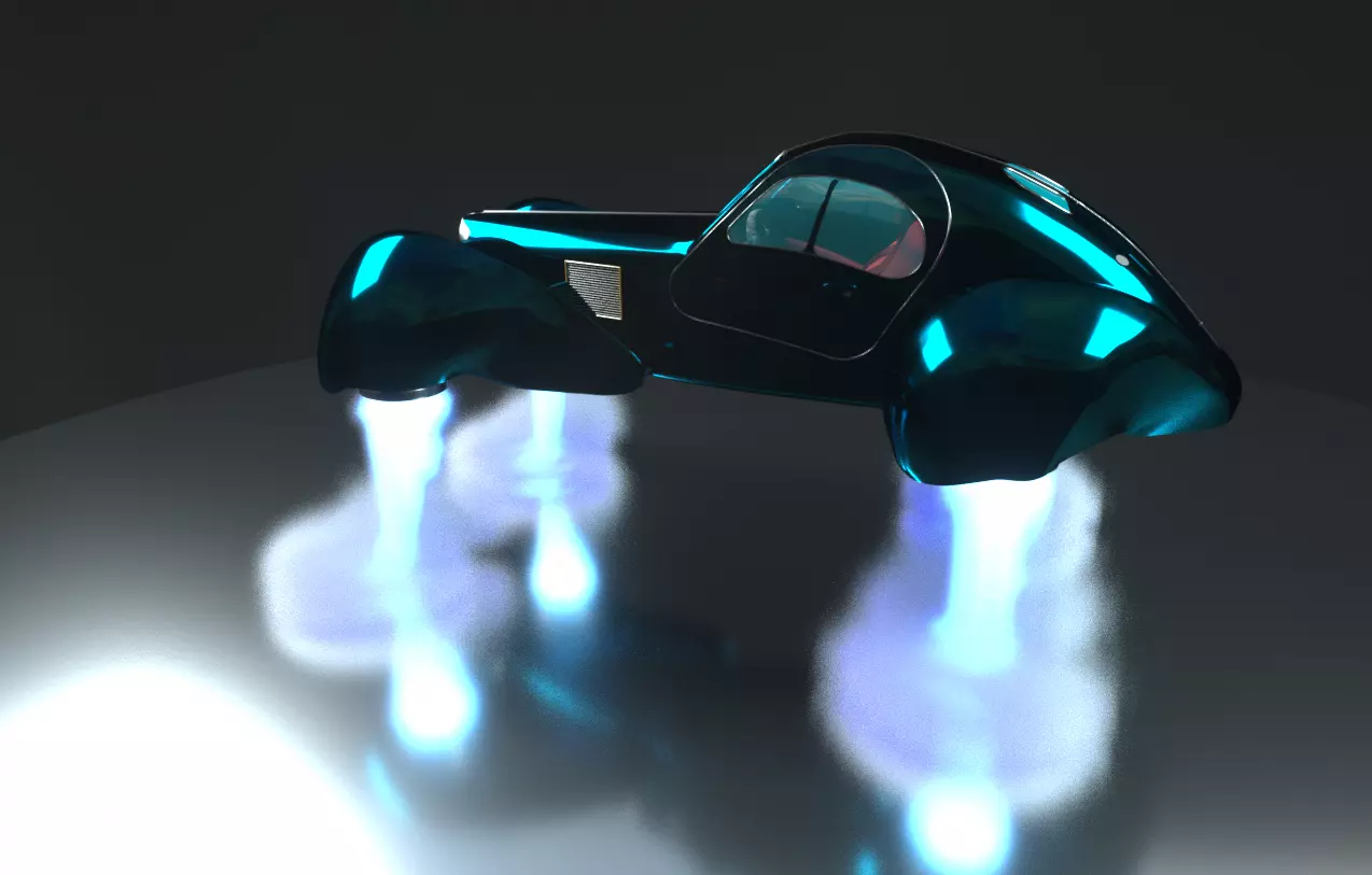 Bugatti type 57  futuristic special edited 3D model_0