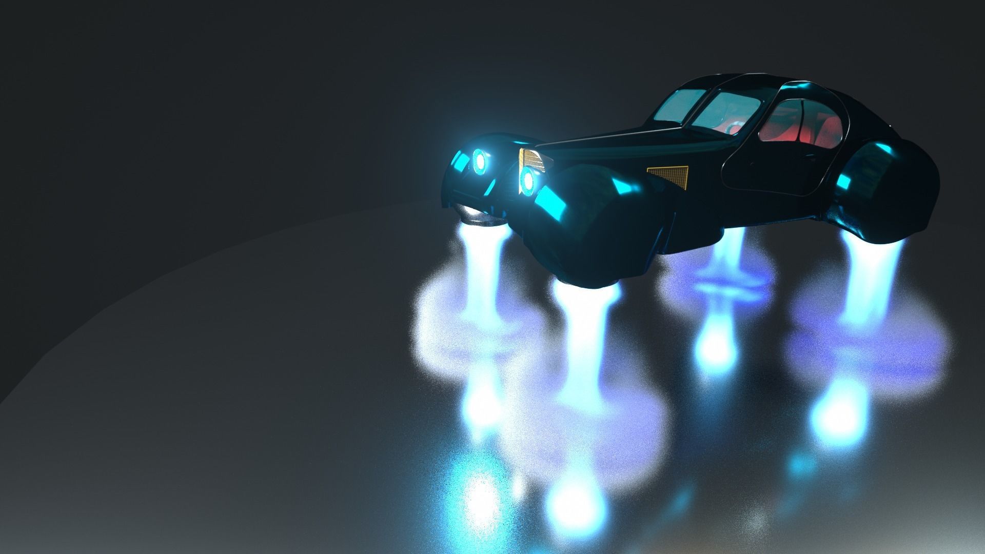 Bugatti type 57  futuristic special edited 3D model_5