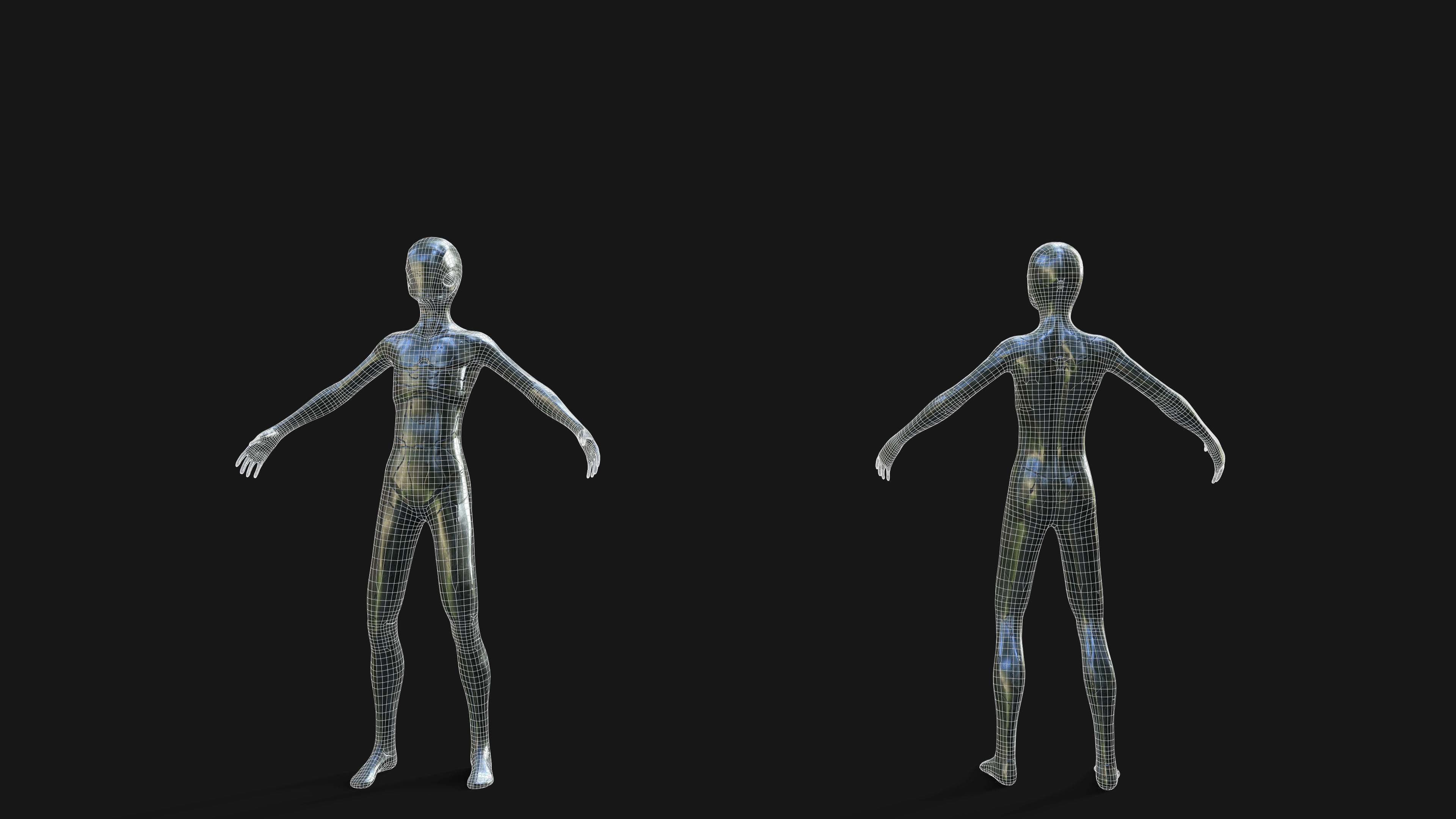 Young Nano-Cyborg Low-poly 3D model_11