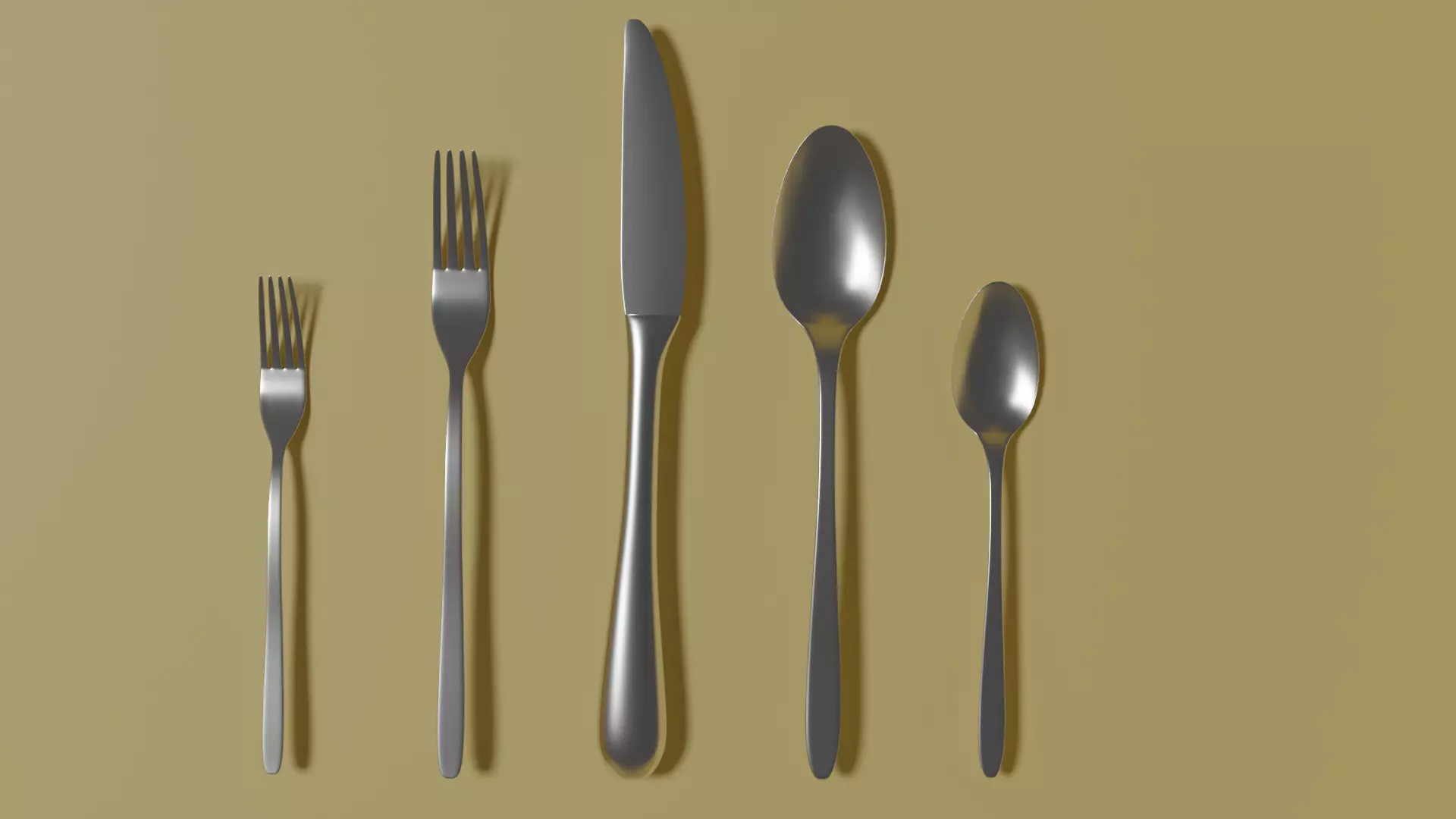 Basic Silverware Set Free 3D model