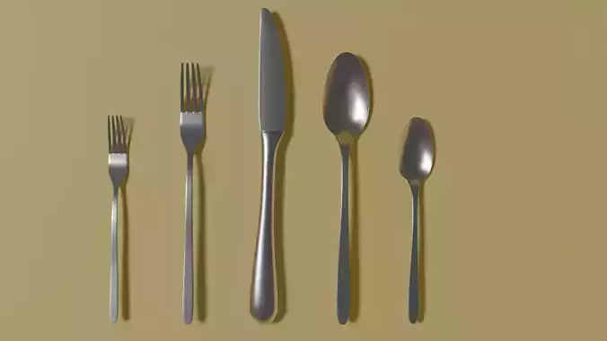 Basic Silverware Set Free 3D model