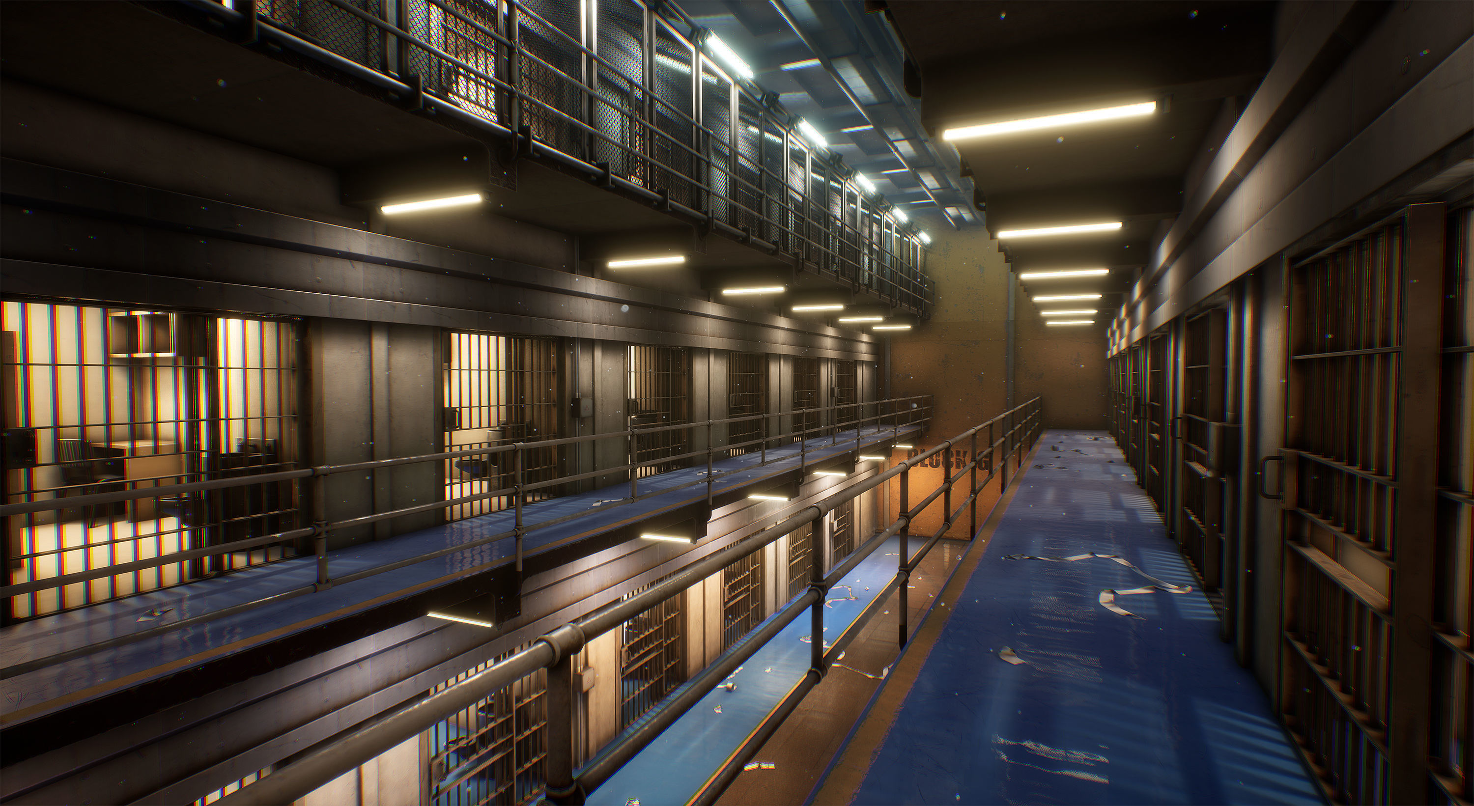 Prison Low-poly 3D model_17