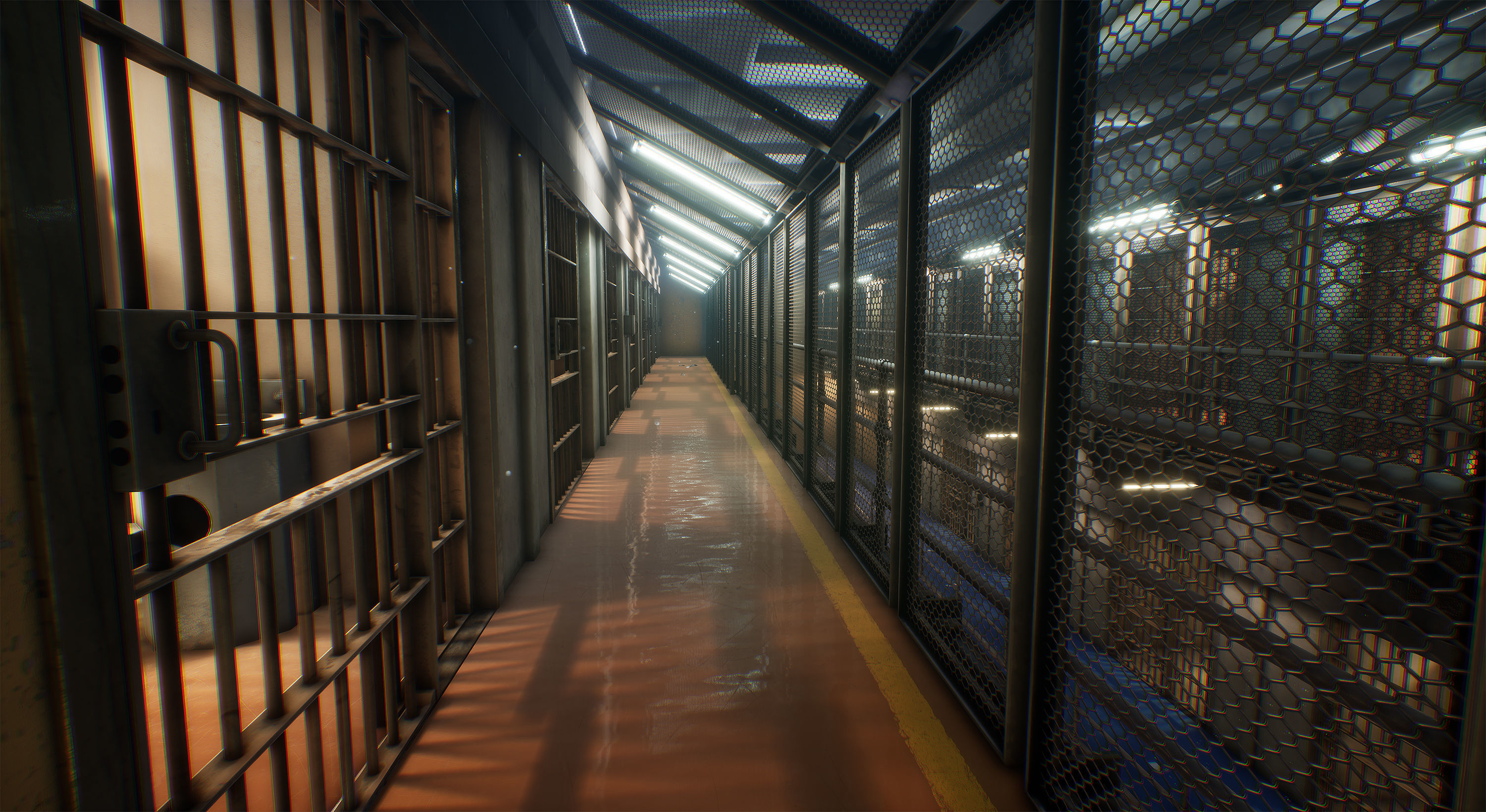 Prison Low-poly 3D model_2