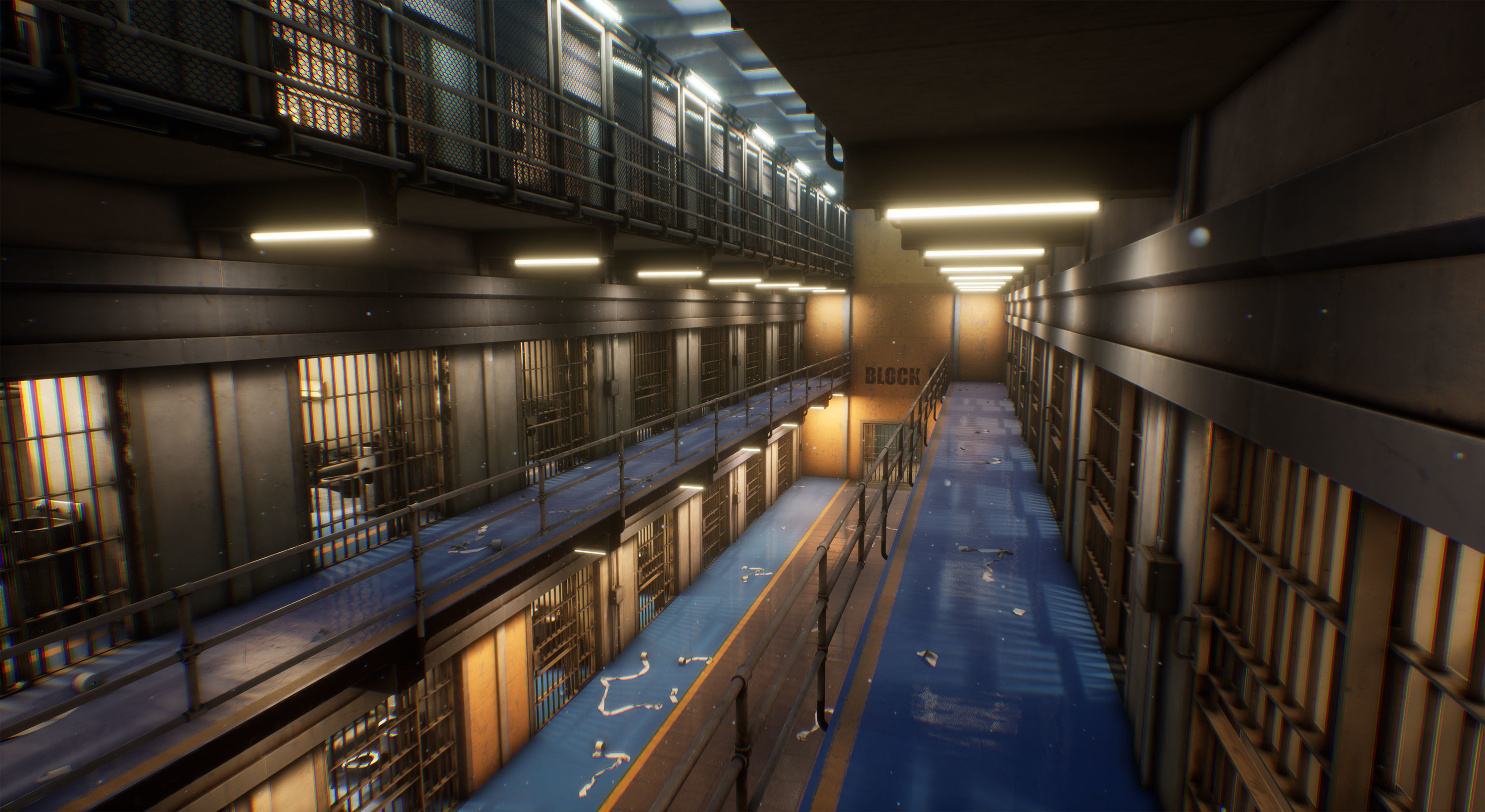 Prison Low-poly 3D model_4