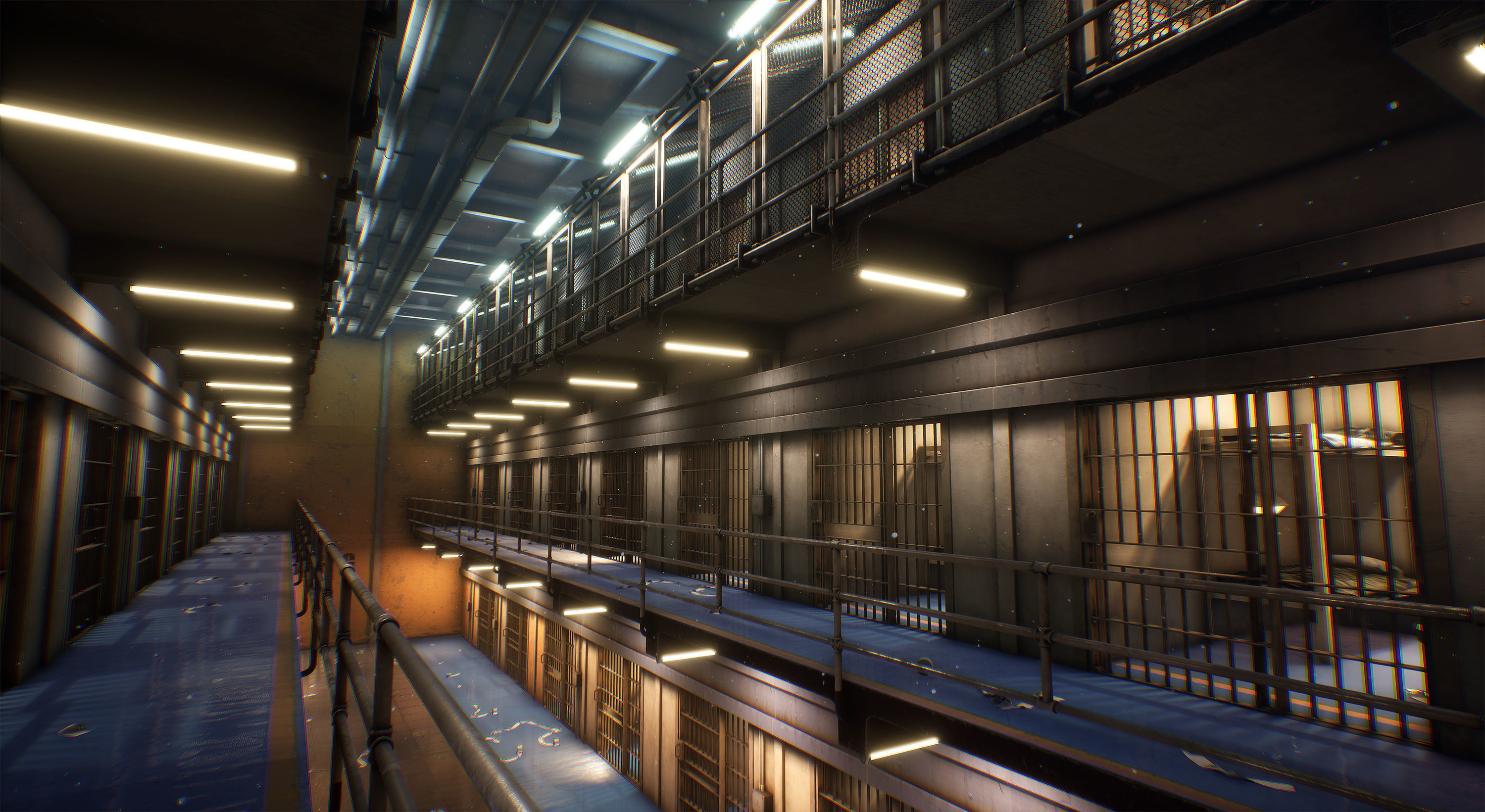 Prison Low-poly 3D model_15