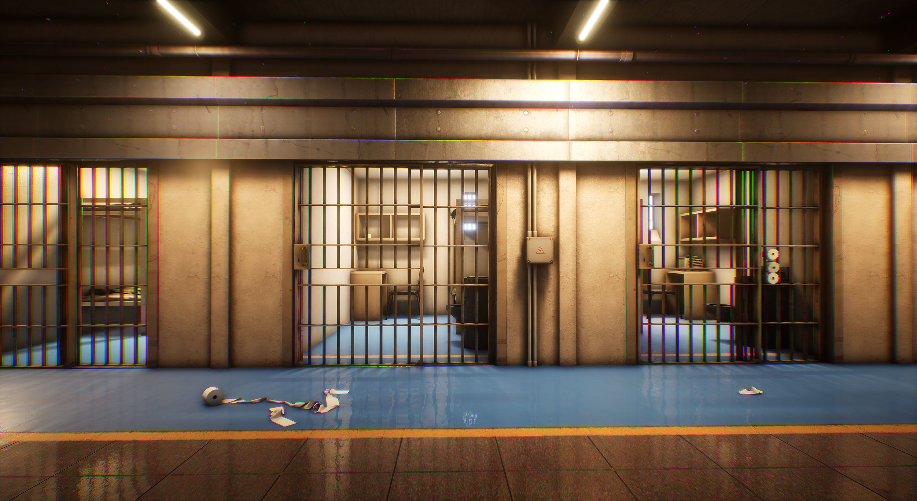 Prison Low-poly 3D model_13