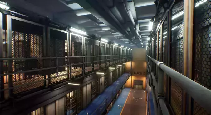 Prison Low-poly 3D model