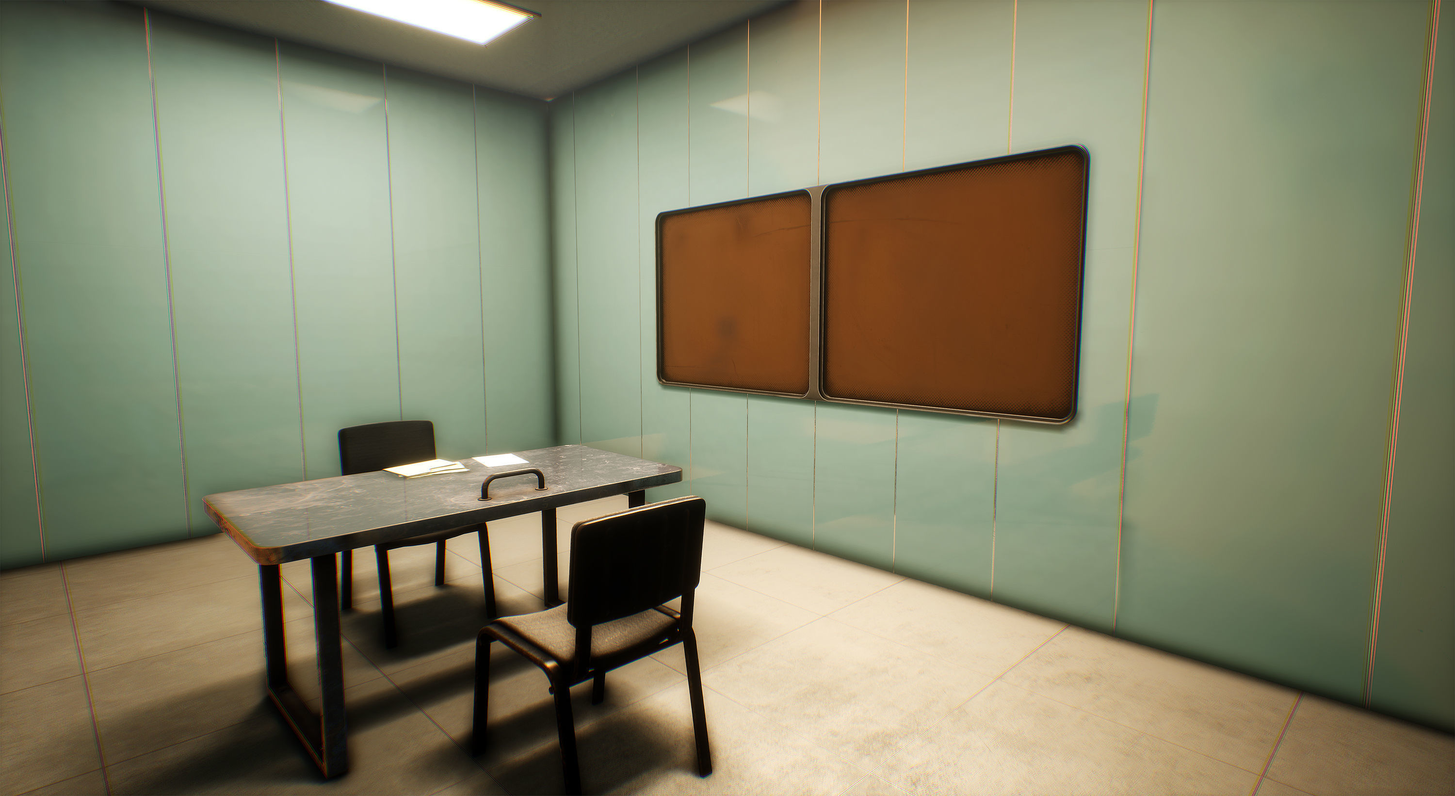 Prison Low-poly 3D model_9