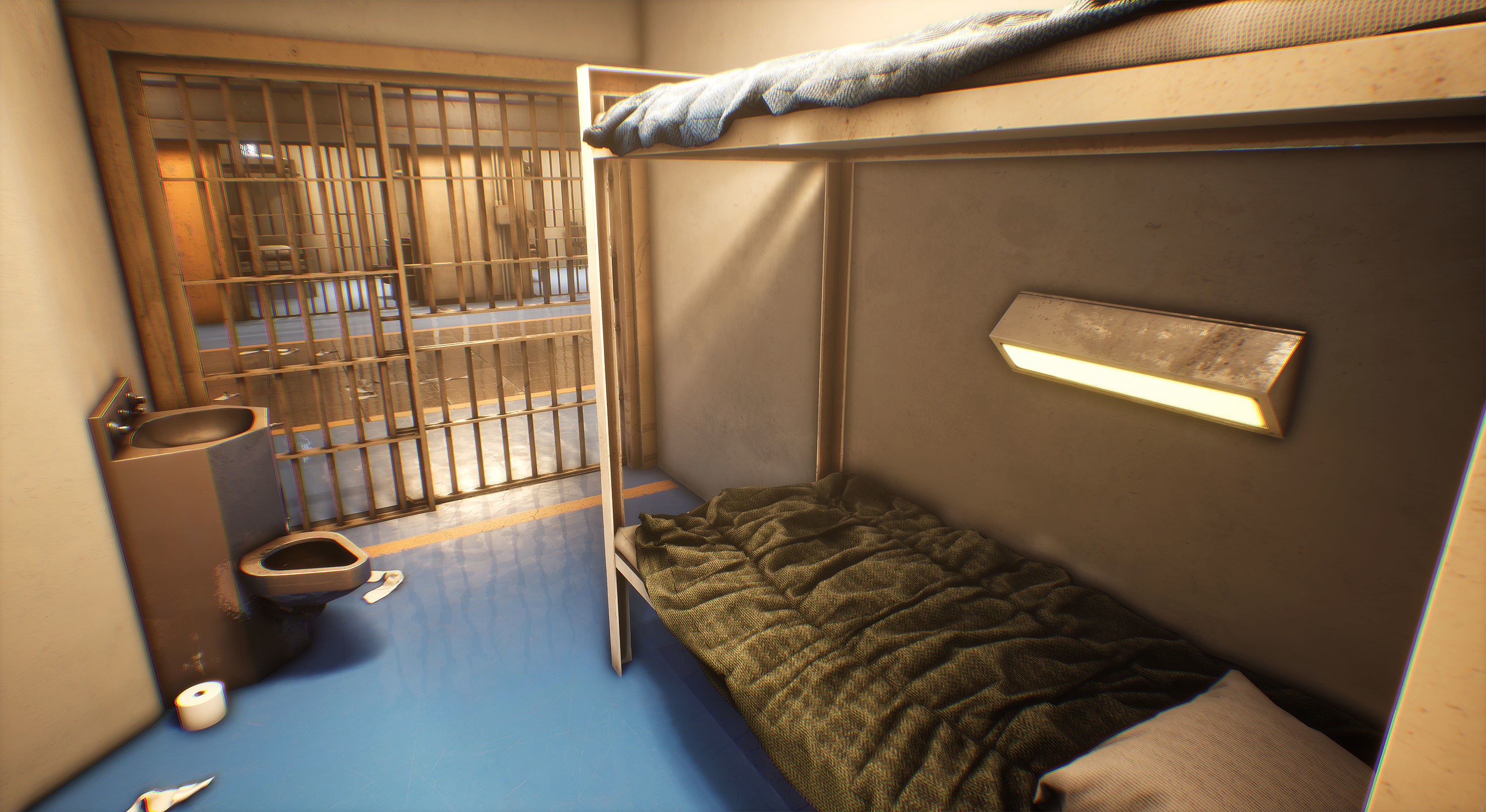 Prison Low-poly 3D model_12