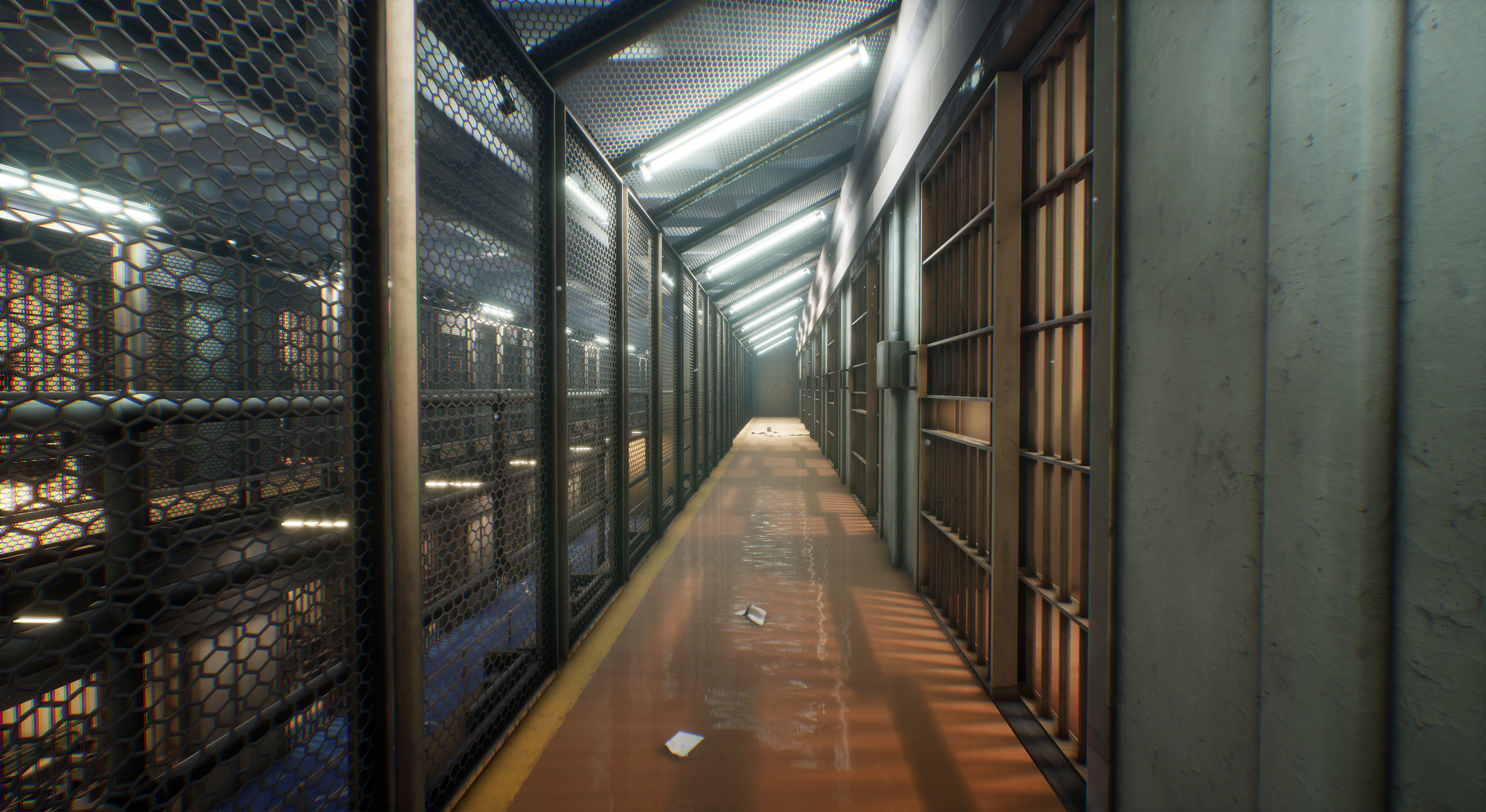 Prison Low-poly 3D model_1