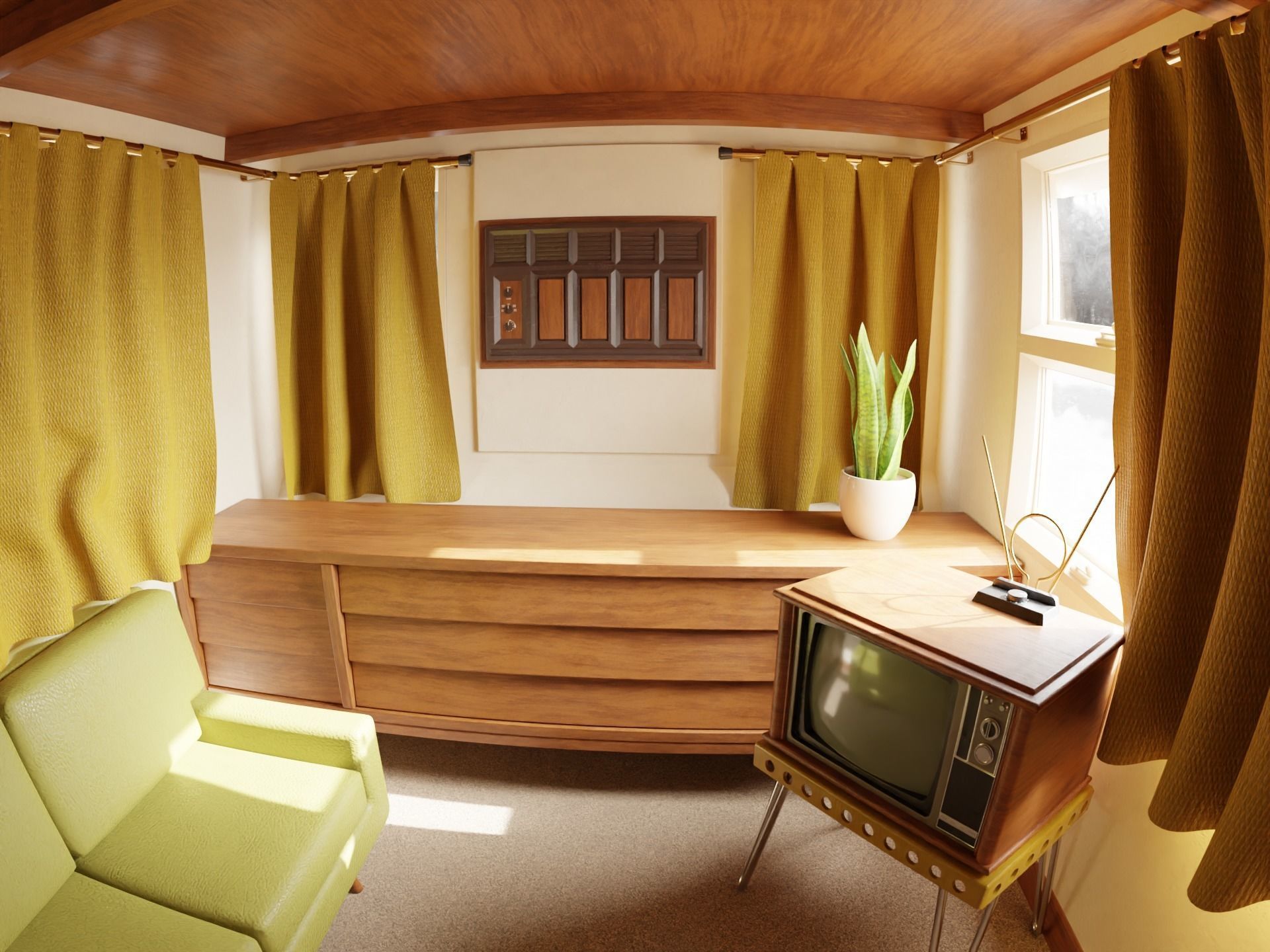 Mobile Home Free 3D model_5