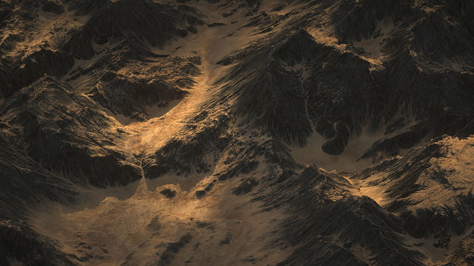 Mountain Range 01 Low-poly 3D model