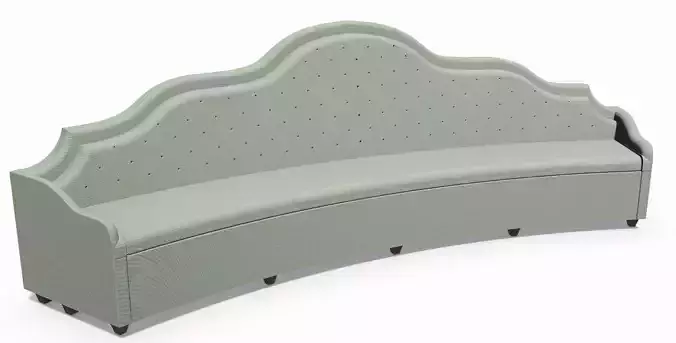 Curve Banquette 3D model