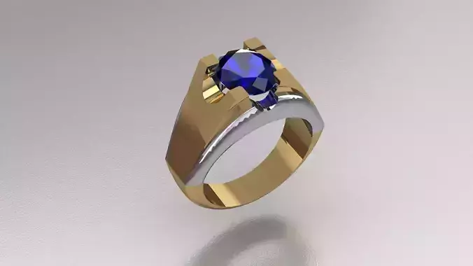 Rings gold ring with sapphire stone
