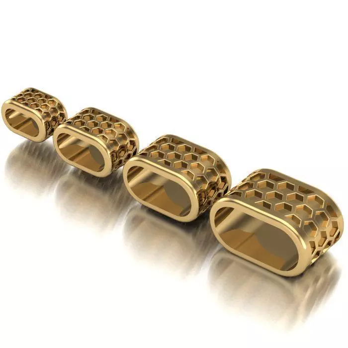 CHARMS three gold plated bracelets 3D print model_0