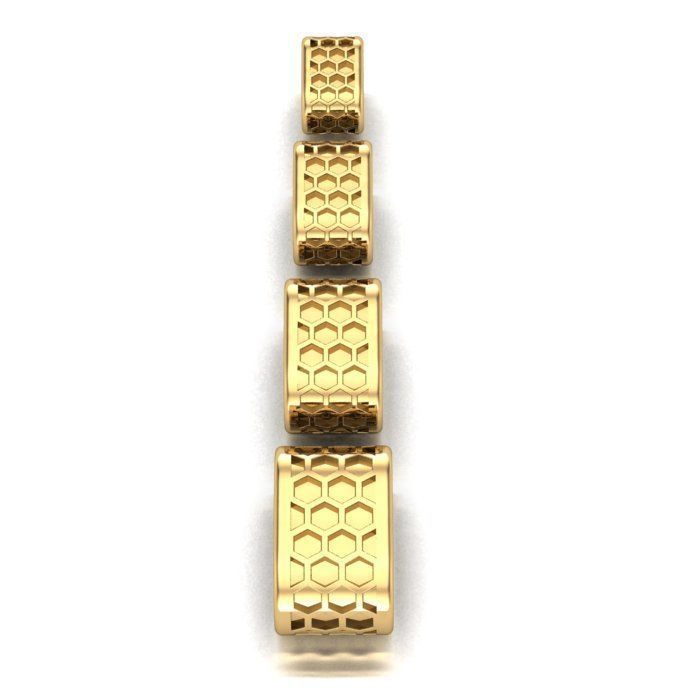 CHARMS three gold plated bracelets 3D print model_2