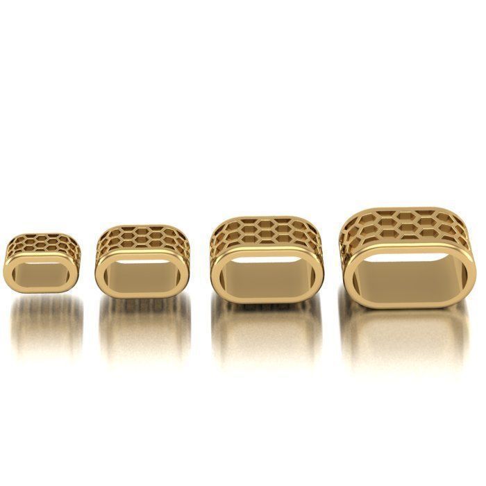 CHARMS three gold plated bracelets 3D print model_1