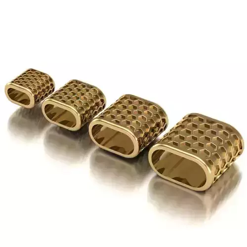 CHARMS three gold plated squares