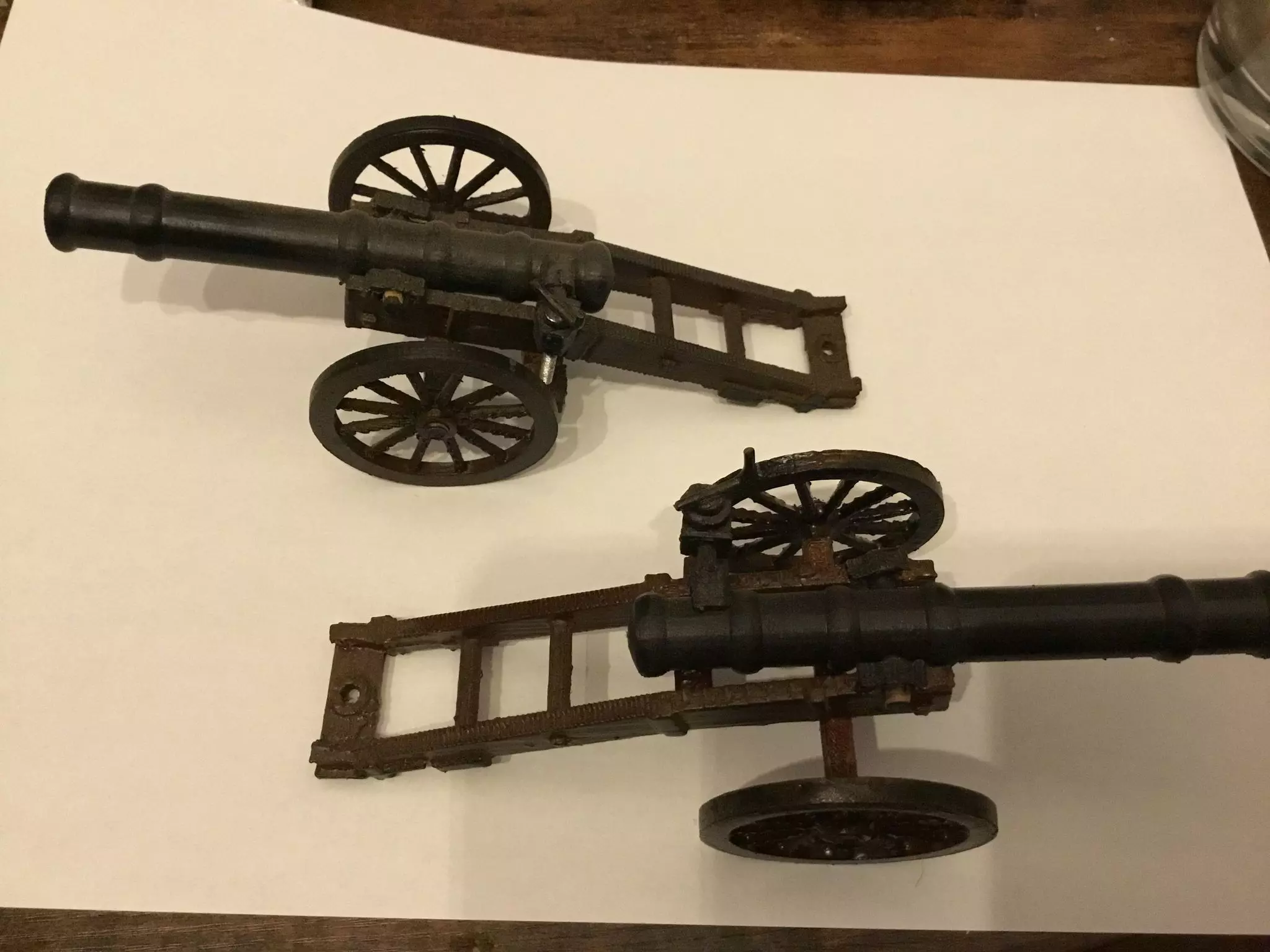 cannon on cart 3D print model_0