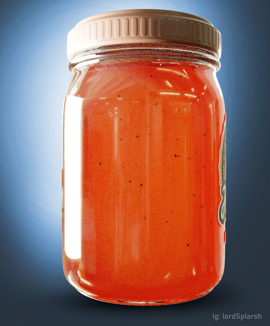 Honey Jar Product Visualisation Low-poly 3D model_6