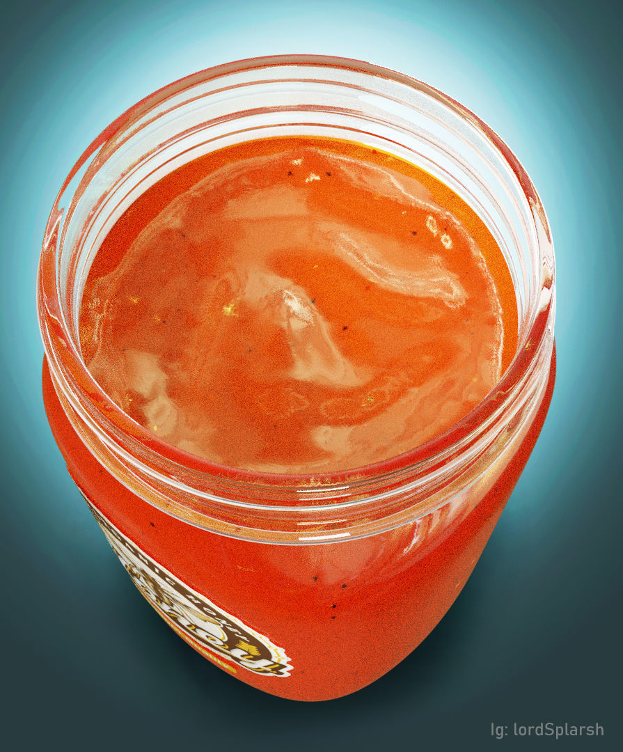 Honey Jar Product Visualisation Low-poly 3D model_5