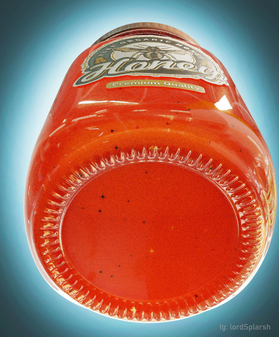 Honey Jar Product Visualisation Low-poly 3D model_2