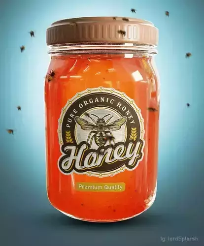 Honey Jar Product Visualisation