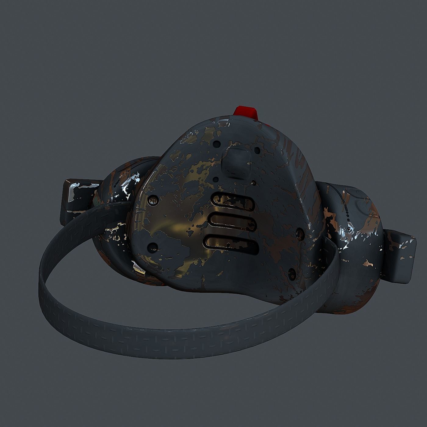 Gas mask helmet 3d model scifi Low-poly  Low-poly 3D model_5