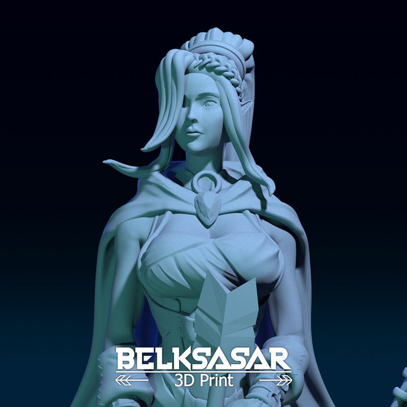 Female Archer Elf  Dressed and Nude 3D print model_22